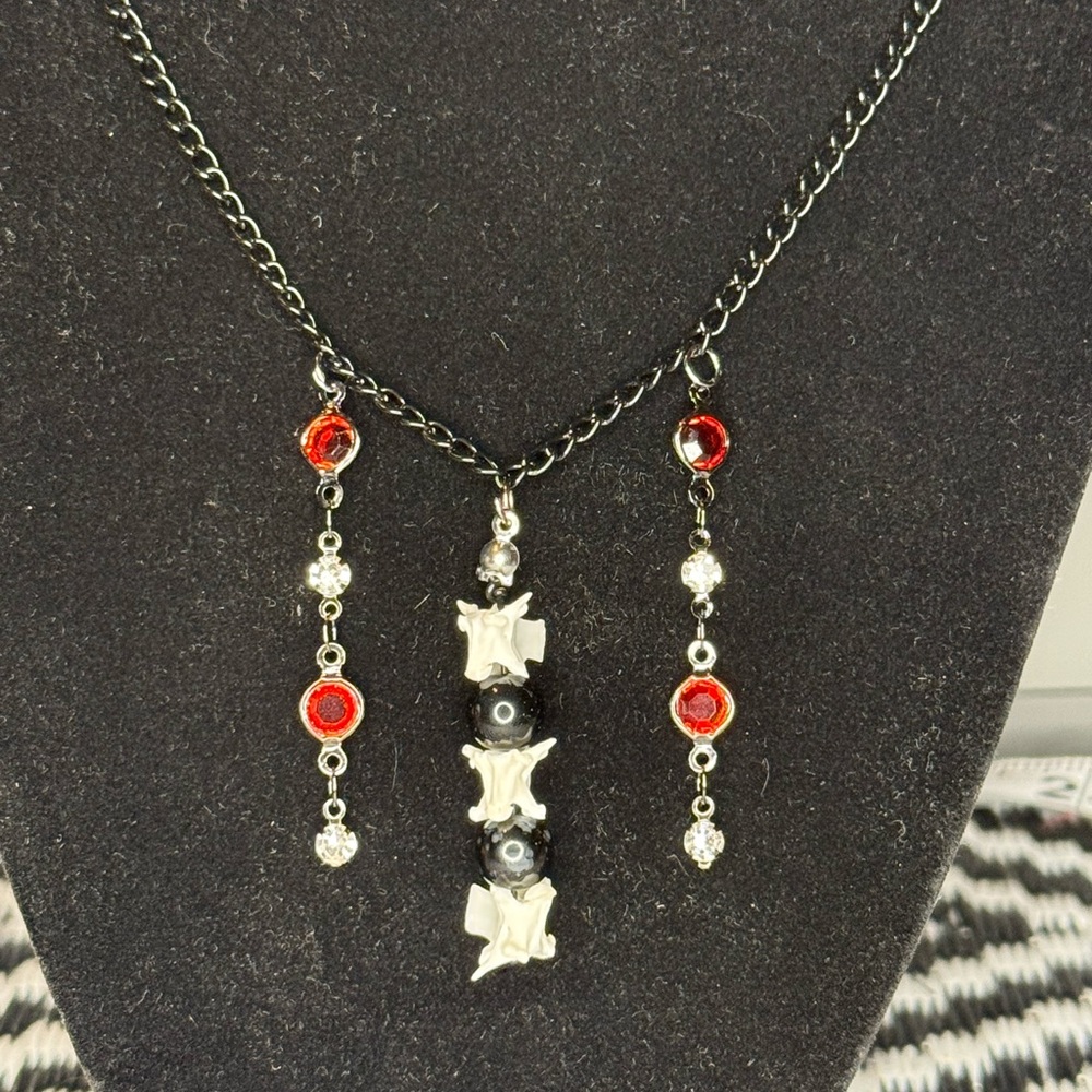 Handmade snake vertebrae necklace